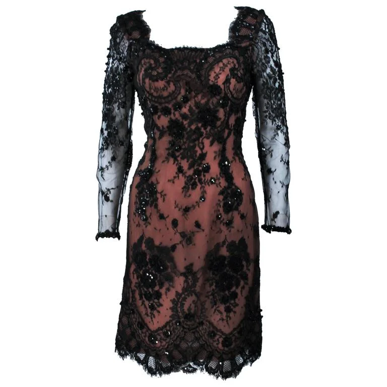 Today’s Special FE ZANDI Black Lace Embellished Cocktail Dress Size 8