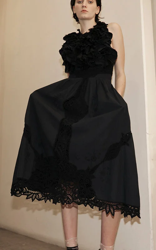 Season Finale Sale water runs deep black lace cocktail dress