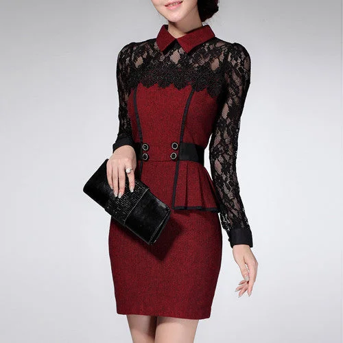 Seasonal Sale Autumn Business Lace Dress