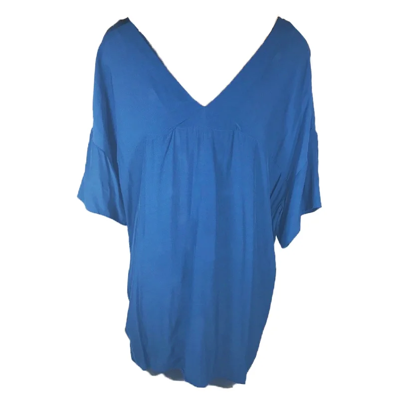 Online Only MARNI Viscose Royal Blue Half Sleeve Pocket Mini Dress Size 40