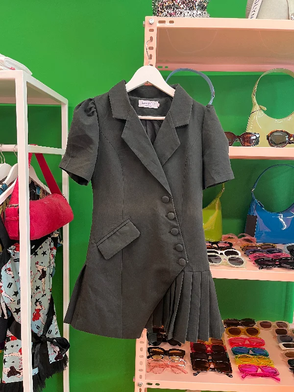 Online Only Mini pleated blazer dress