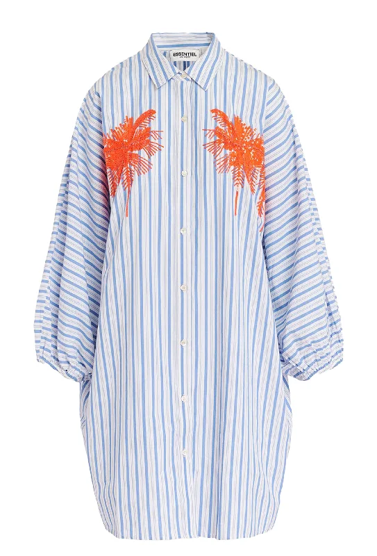 Blowout Deals Essentiel Antwerp Frilled Dress - Stripe