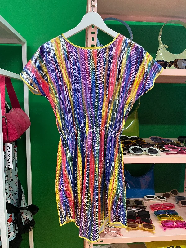 Epic Deals 80s rainbow sparkly dress 🌈