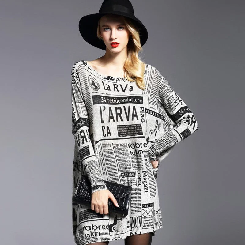 Massive Deals Women's Autumn Casual Knitted Sweater Dress
