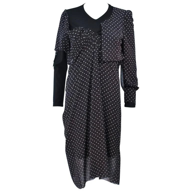 Today’s Deal COMME DES GARÇONS Black and White Polka Dot Dress Size S