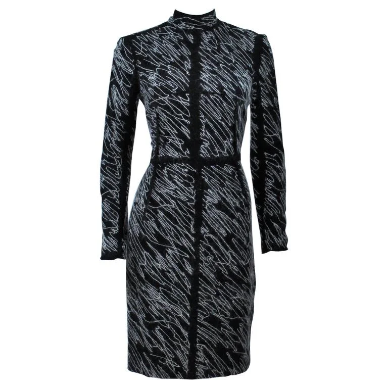 Crazy Deals PROENZA SCHOULER Black and White Contrast Wool Dress Size 8