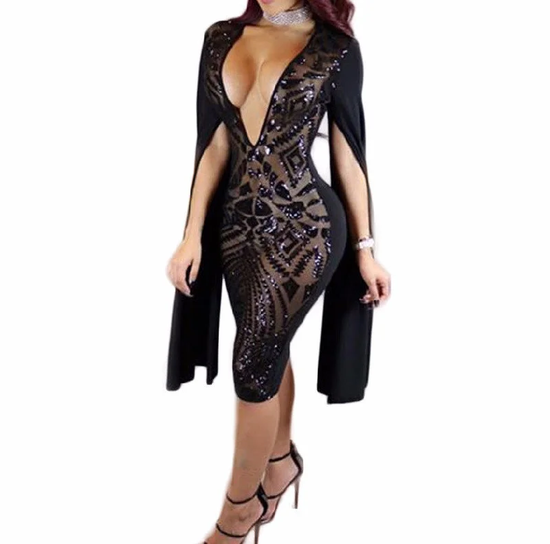 Unmissable Offer Women's Party Dress With Sequins