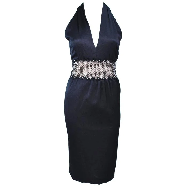 The Best Prices ROBERT DAVID MORTON Black Silk Cocktail Dress Size 6-8