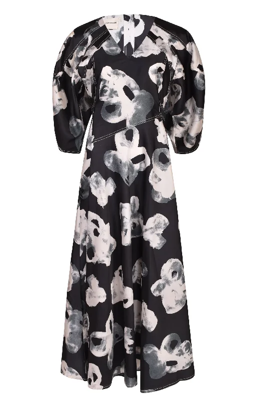 Midnight Madness Lovebirds Lupine Dress - Print