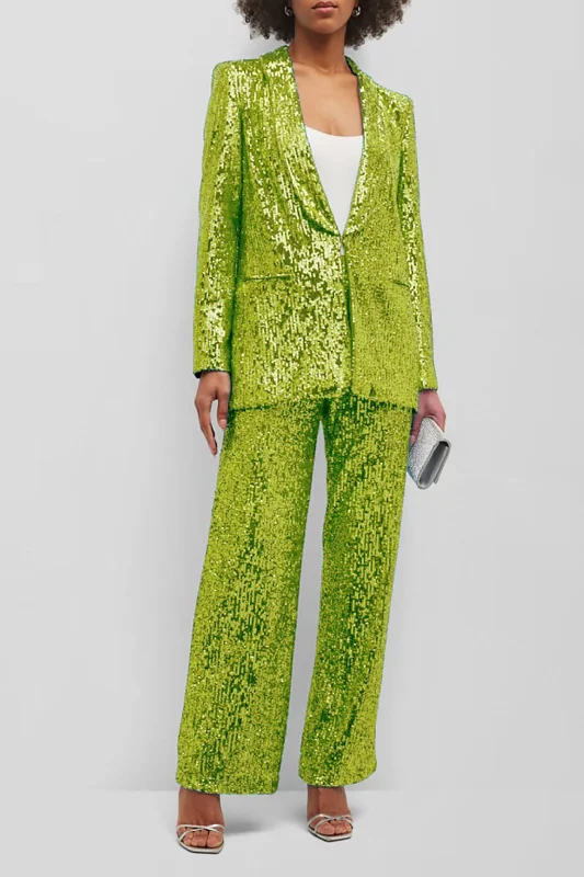 Act Now The Starling | Lime Sequin Pant