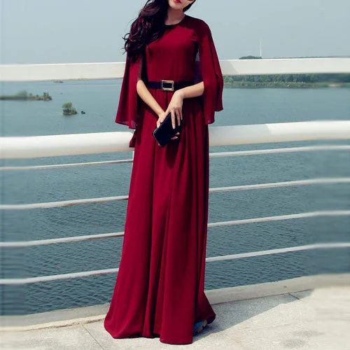 Year-End Sale Women Floor-Length Chiffon Long Dress