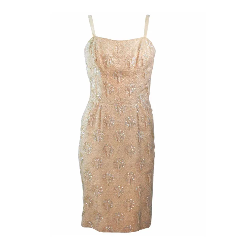 Today’s Deal VINTAGE Circa 1960s Silk Beaded Cocktail Dress