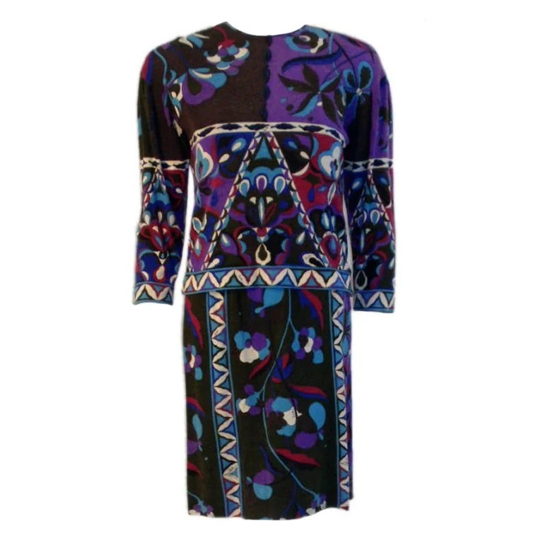 Great Deals EMILIO PUCCI 1970s Cashmere Jersey Sweater & Dress