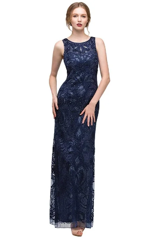 Lowest Price Eureka Fashion - 3905 Lace Jewel Neck Sheath Dress