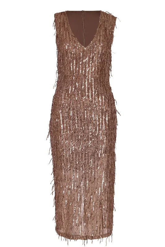 Today Only Husk Helena dress - Bronze