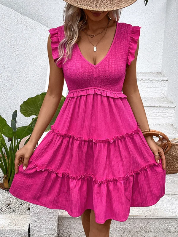 Sneak Peek Sale Women's Sleeveless Layered Textured Dress
