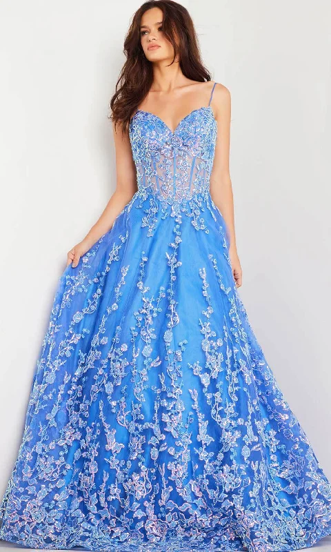 Early Access Jovani 29072 - Floral Corset A-line Dress