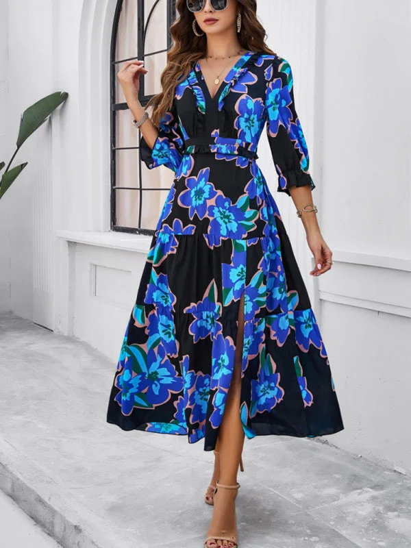 Blue and Black Print