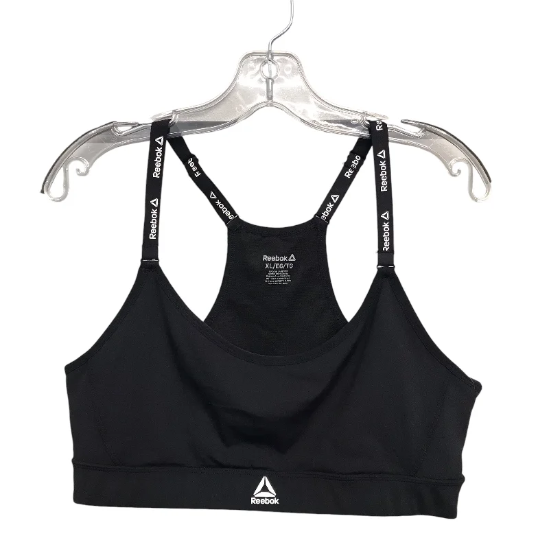 New Markdowns Athletic Bra By Reebok In Black, Size:Xl