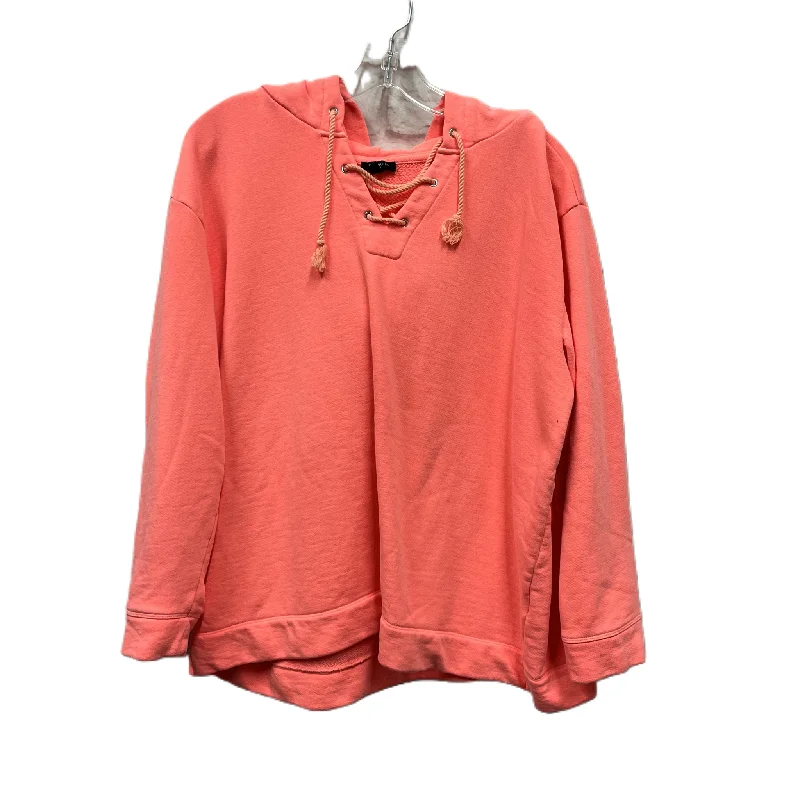 Unmissable Offer Athletic Top Long Sleeve Hoodie By Talbots In Pink, Size: 2x