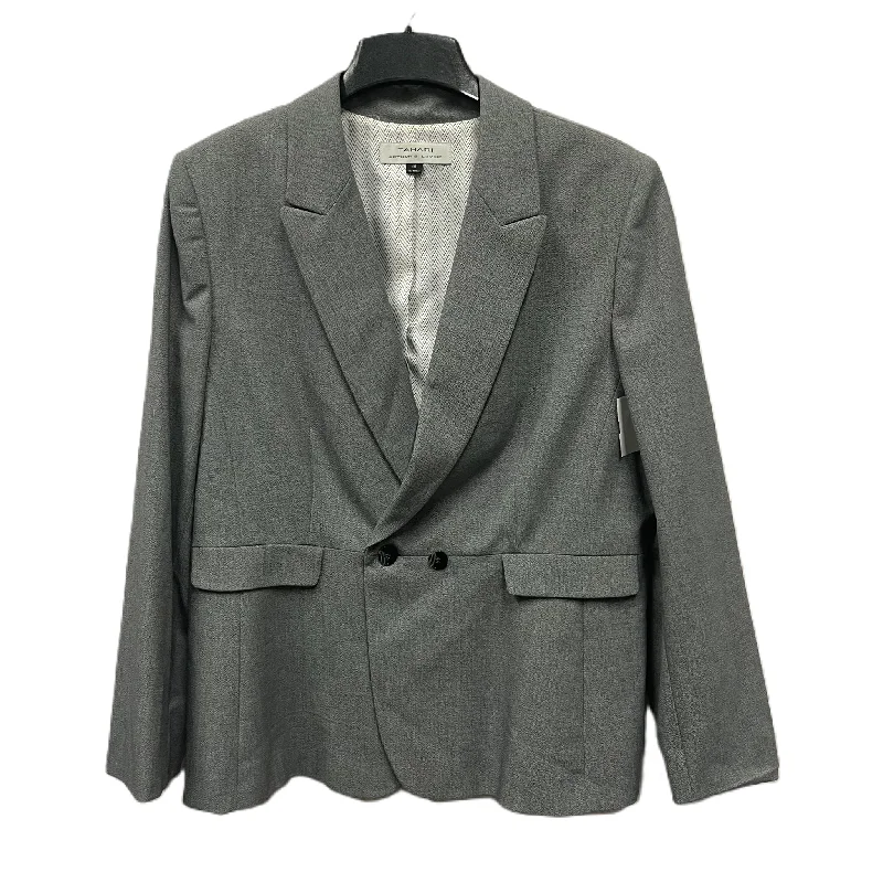 Blazer By Tahari By Arthur Levine In Grey, Size: 1x