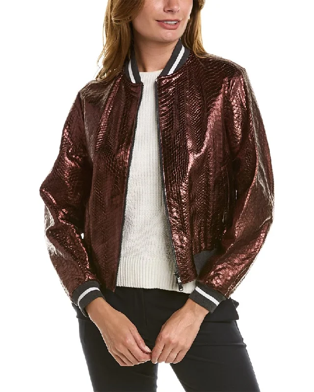 Shop and Save Brunello Cucinelli Leather Jacket