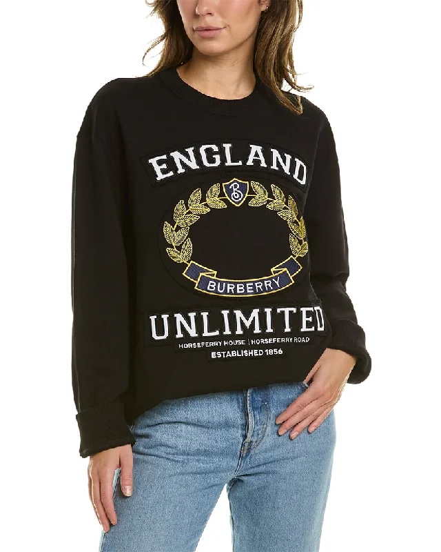 Final Sale Burberry College Graphic Oversized Sweatshirt