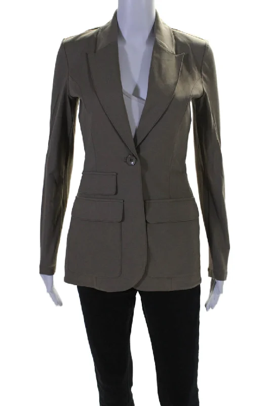 Crazy Savings Capsule 121 Womens Single Button Pointed Lapel Blazer Jacket Taupe