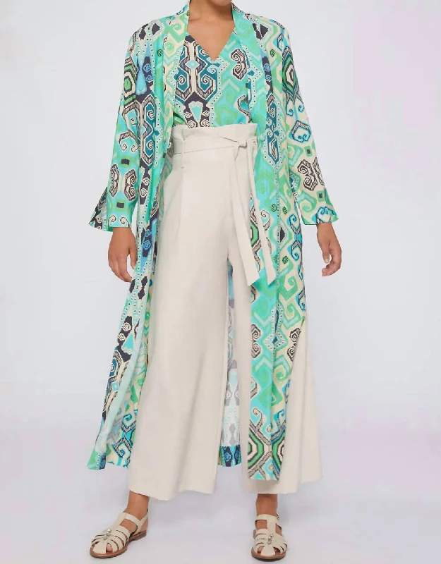 Closeout Carlotta Coat In Navajo Turquoise