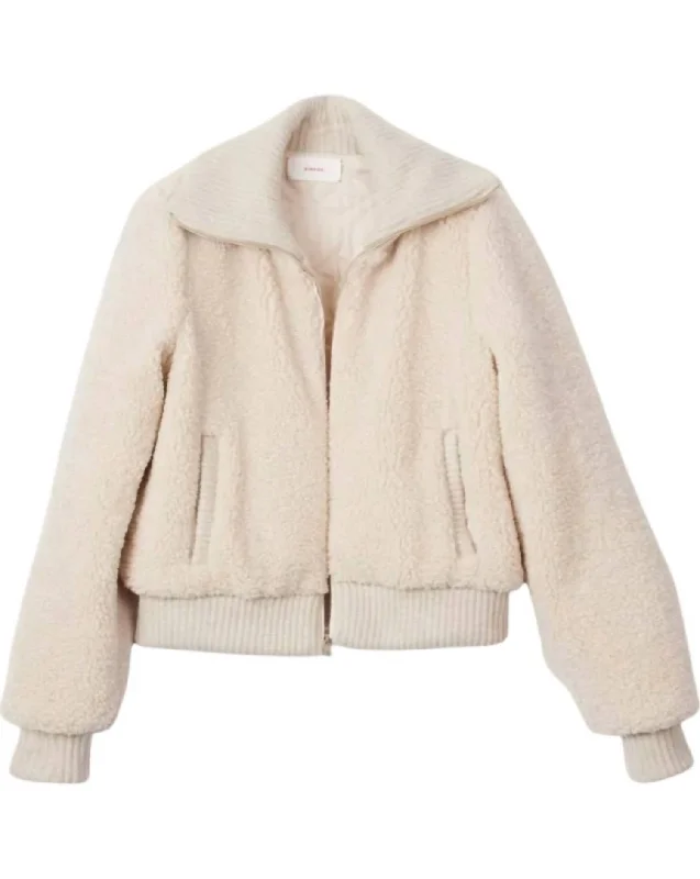Flash Deals Dane Sherpa Jacket In Soft Pebble
