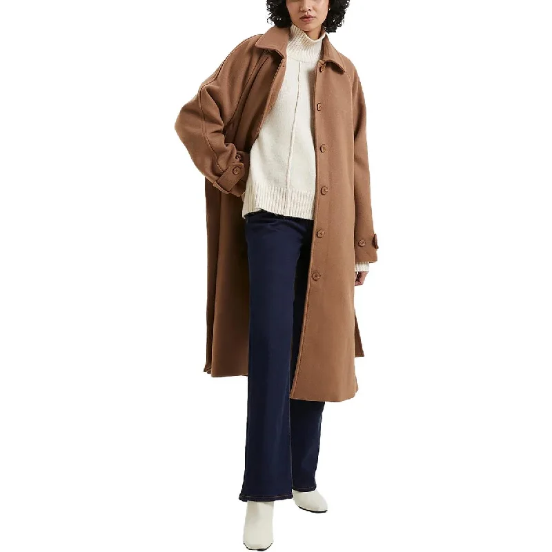 Extra Savings Fawn Felt Womens Wool Blend Midi Long Coat