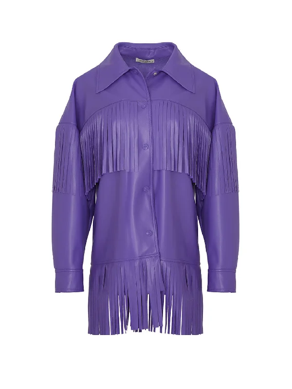 Clearance Items Fringe Faux Suede Jacket