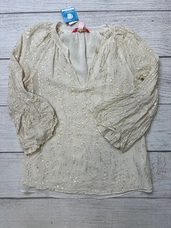 Clearance Event Gold Top Long Sleeve Lilly Pulitzer, Size Xs