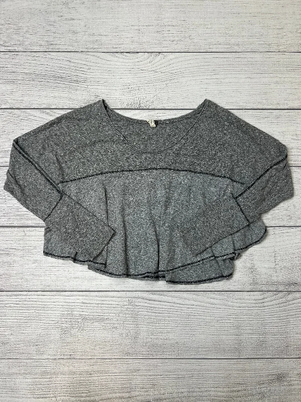 Epic Deals Grey Top Long Sleeve Basic We The Free, Size Xs