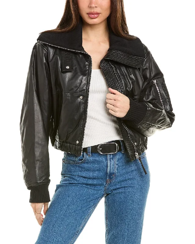 Bonus Savings Helmut Lang Leather Bomber Jacket
