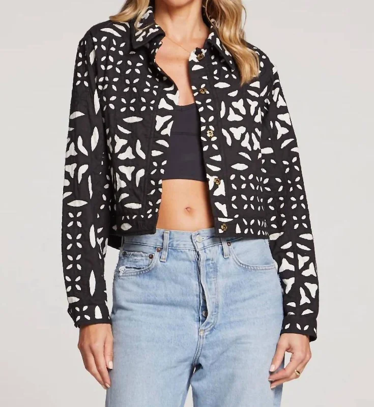 Don't Wait Jayme Jacket In Geometric Black