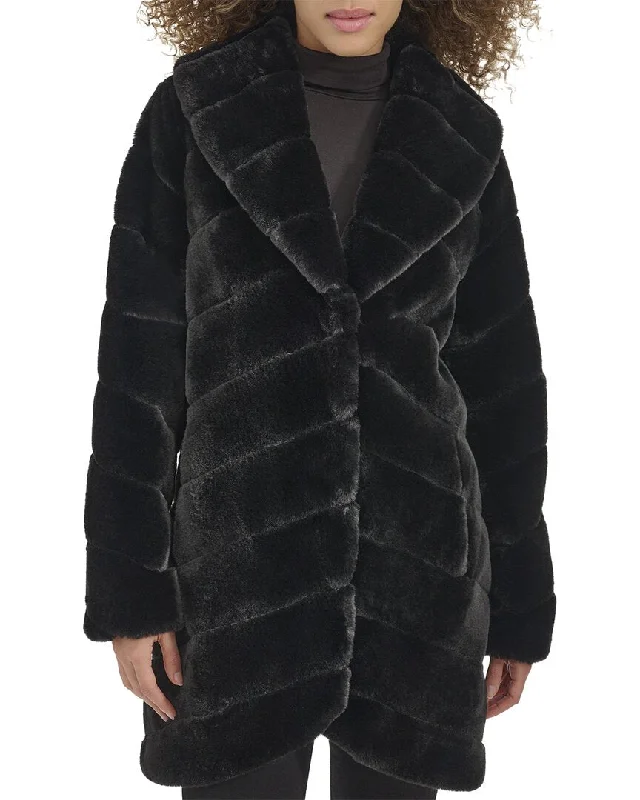 Great Deals Kenneth Cole Grooved Shawl Collar Coat