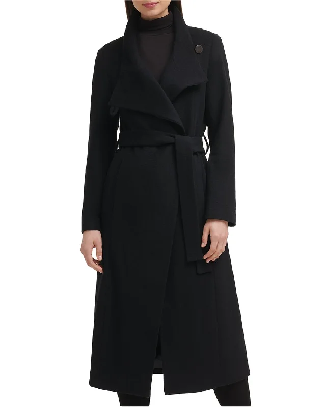 Midnight Madness Kenneth Cole Wool-Blend Belted Maxi Coat
