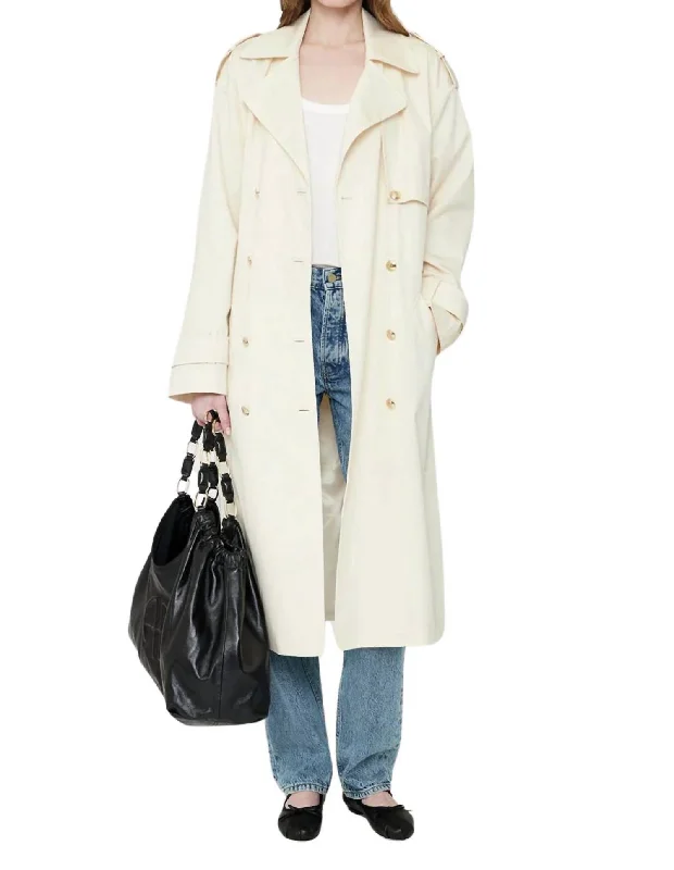 Year-End Clearance Layton Trench Coat In Cream