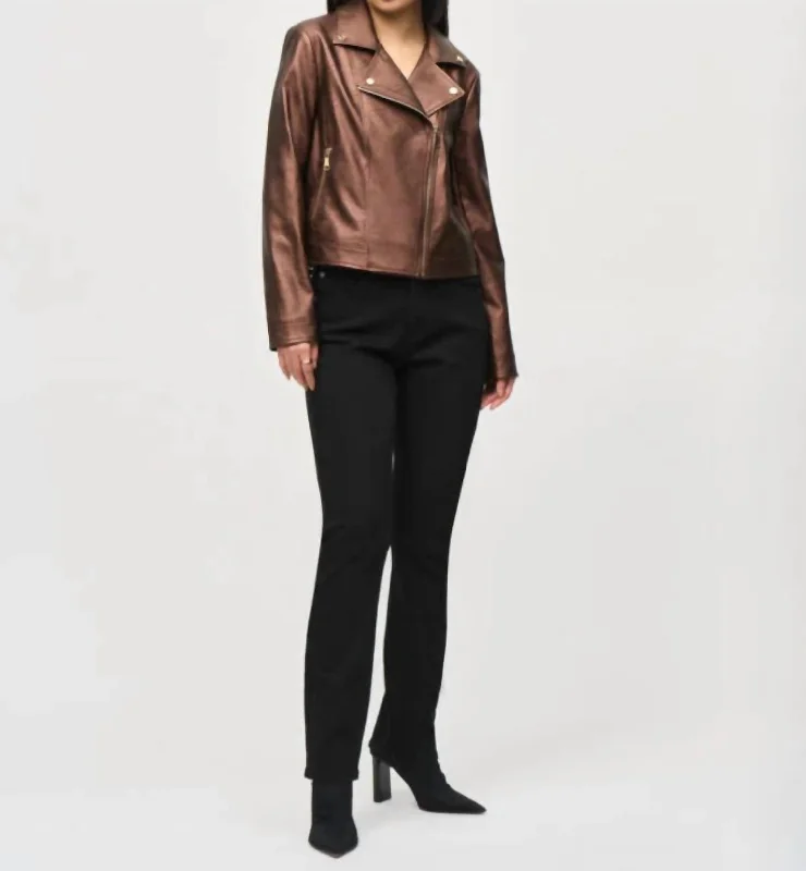 Limited Time Offer Metallic Jacket In Bronze