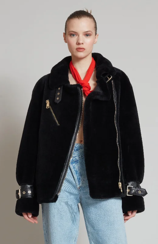 Price Fest Nicole Benisti Womens Grand Shearling Coat