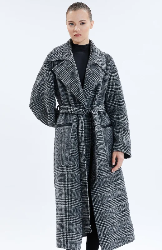 Major Savings Nicole Benisti Womens Kate Wrap Tweed Coat