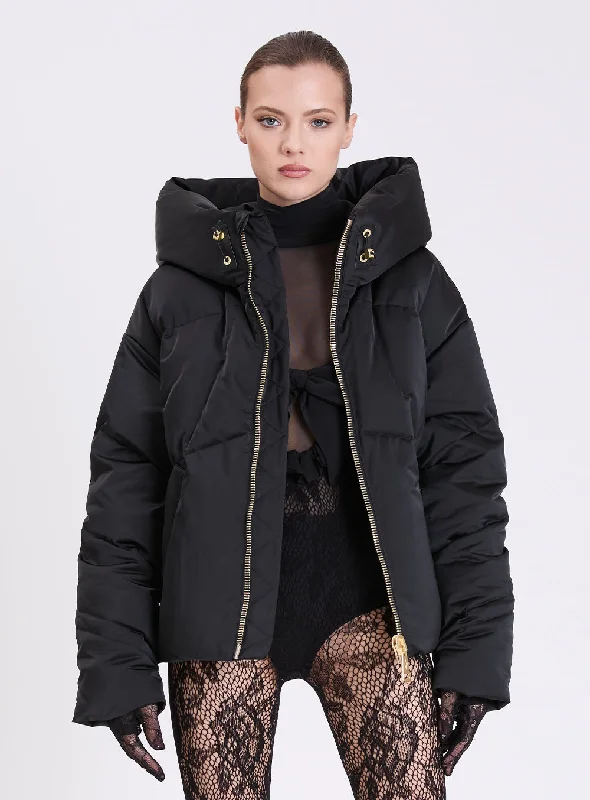 Price Drop Alert Nicole Benisti Womens Montague Satin Puffer Jacket