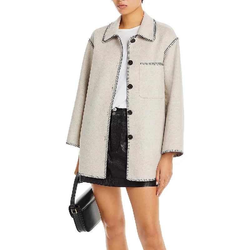Fantastic Offers Odyssey Womens Contrast Trim Long Sleeve Shirt Jacket