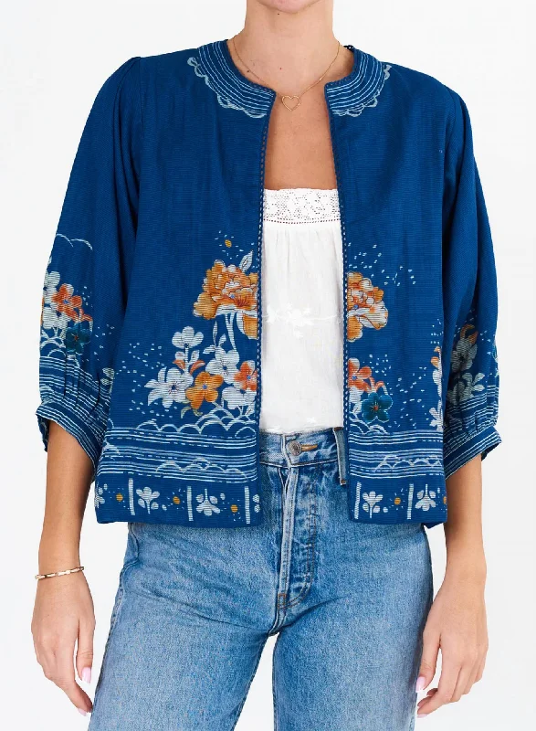 Best Seller Osha Print Jacket In Indigo