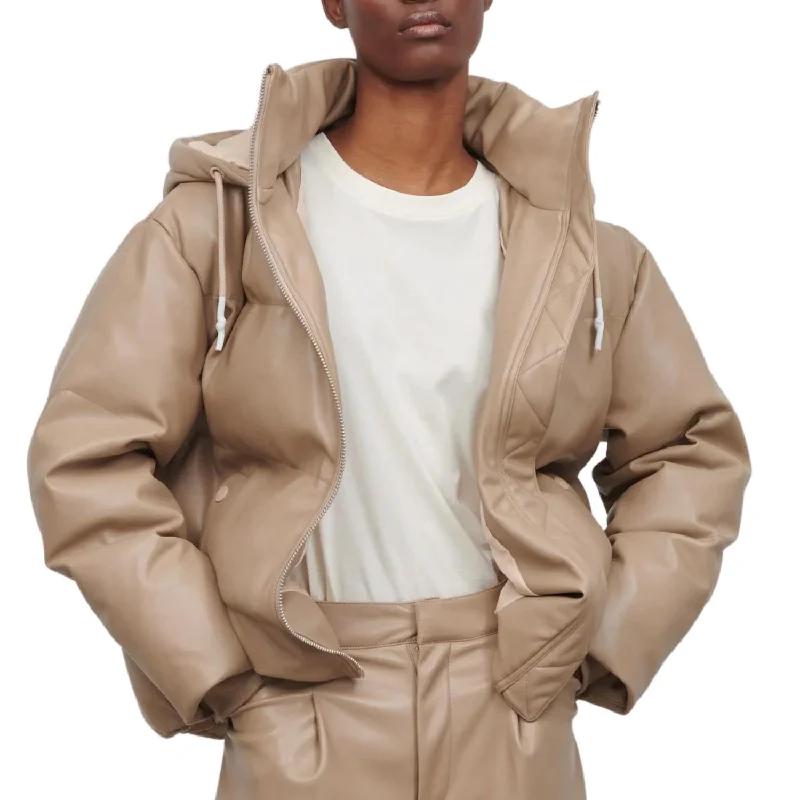 Stock Up and Save Poppy Puffer Jacket In Biscuit