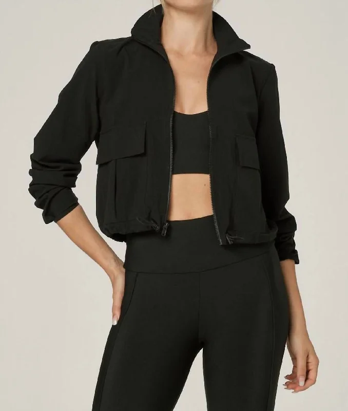 Limited Time Offer Short Coming Jacket In Black