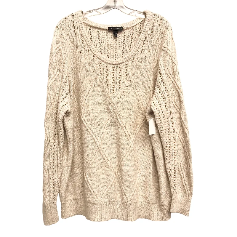 Extra Discounts Sweater By Lane Bryant In Tan, Size:3X