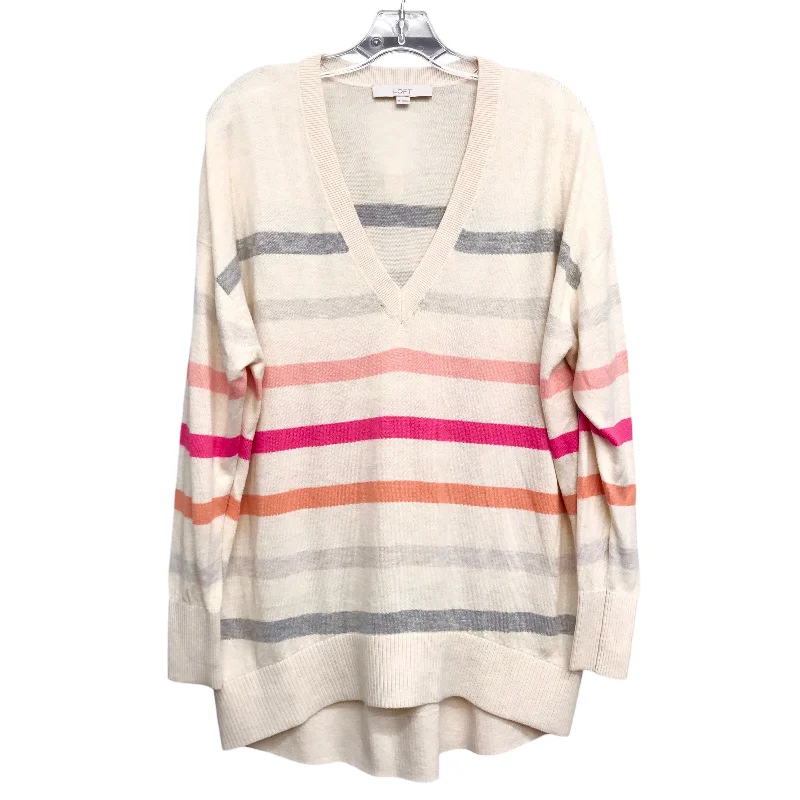 Warehouse Sale Sweater By Loft In Striped Pattern, Size:M