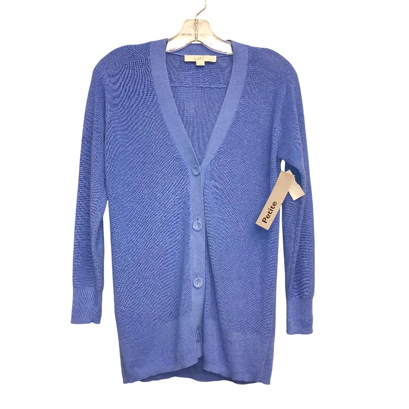Act Fast Sweater Cardigan By Loft In Blue, Size:Mp